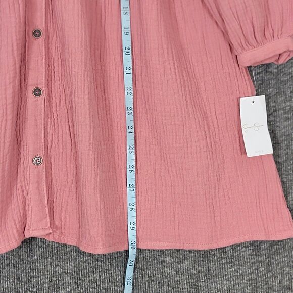 Jessica Simpson Dress Girls M Dusty Rose Boho Long Embroidered Balloon Sleeves - Picture 4 of 13